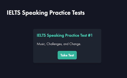 ielts speaking practice tests